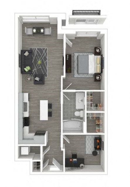 a floor plan with a bedroom and a bathroom